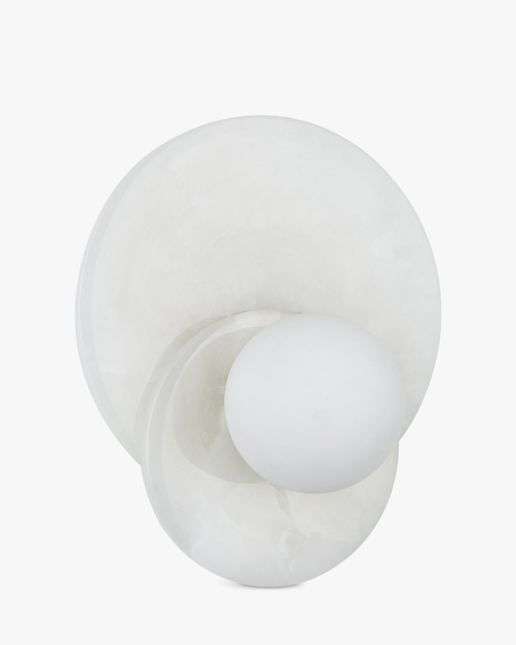 Applique Orbe en pierre de jade - Blanc