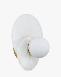 Applique Orbe en pierre de jade - Blanc