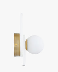 Applique Orbe en pierre de jade - Blanc