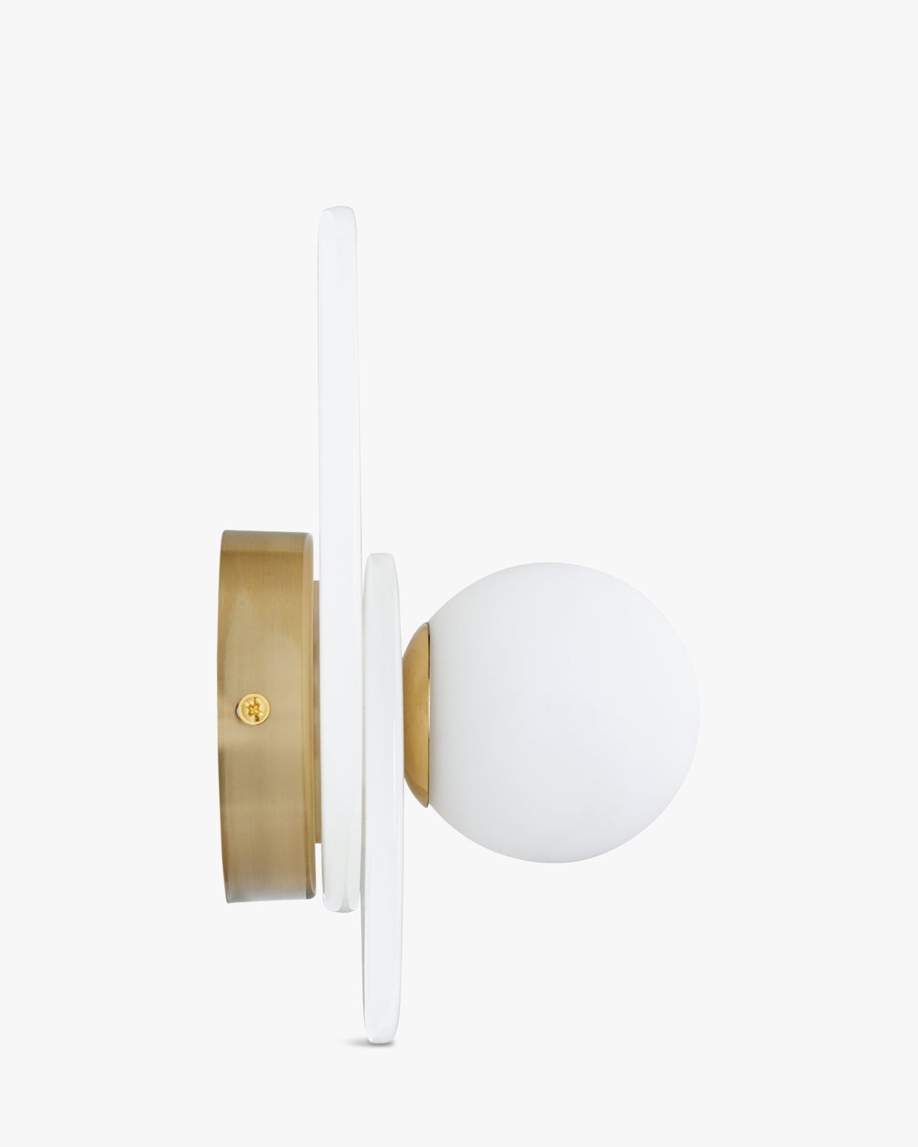 Applique Orbe en pierre de jade - Blanc