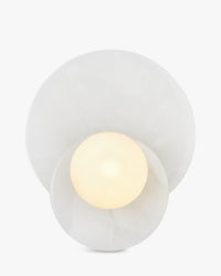 Applique Orbe en pierre de jade - Blanc
