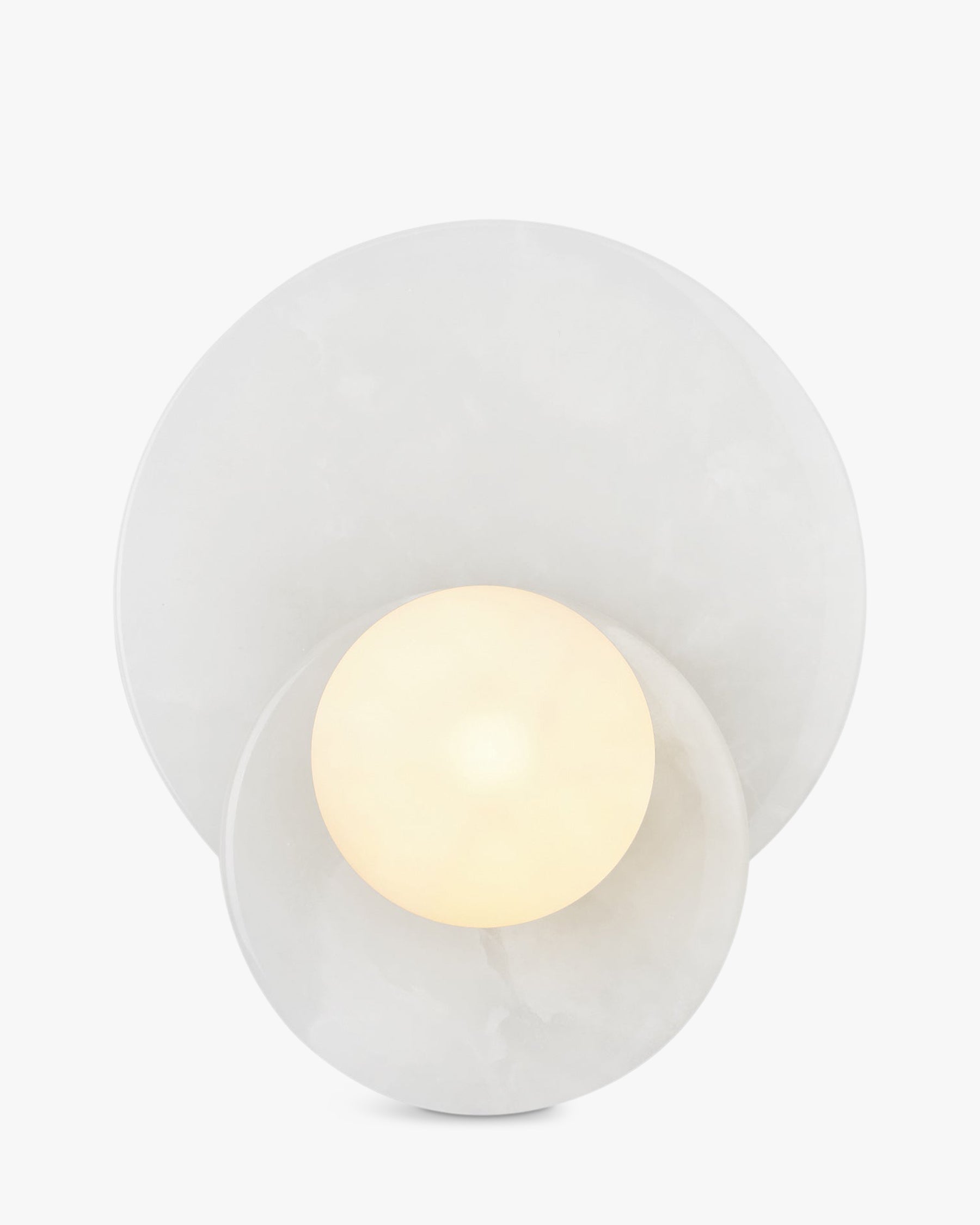 Applique Orbe en pierre de jade - Blanc