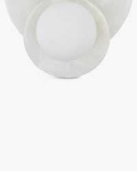 Applique Orbe en pierre de jade - Blanc