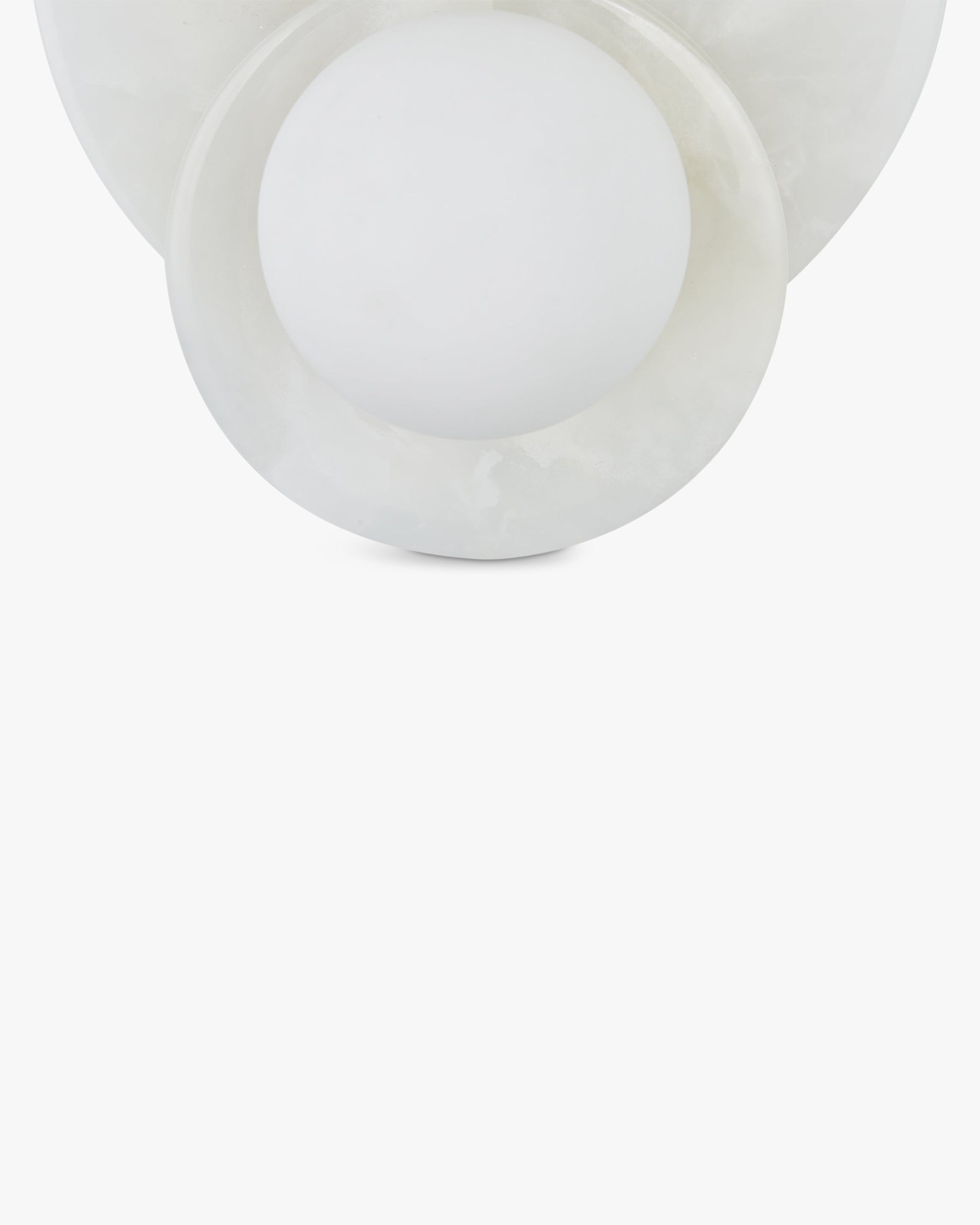 Applique Orbe en pierre de jade - Blanc