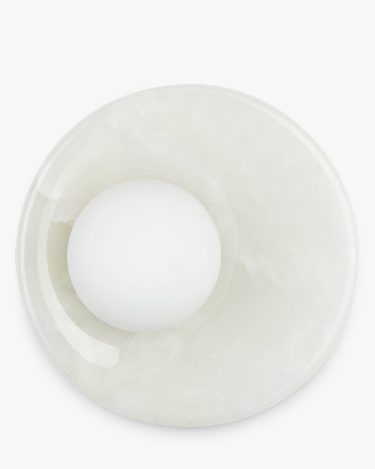 Applique murale Orbe en pierre de Jade - Blanc