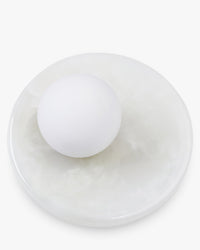 Applique murale Orbe en pierre de Jade - Blanc