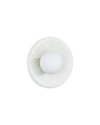 Applique murale Orbe en pierre de Jade - Blanc