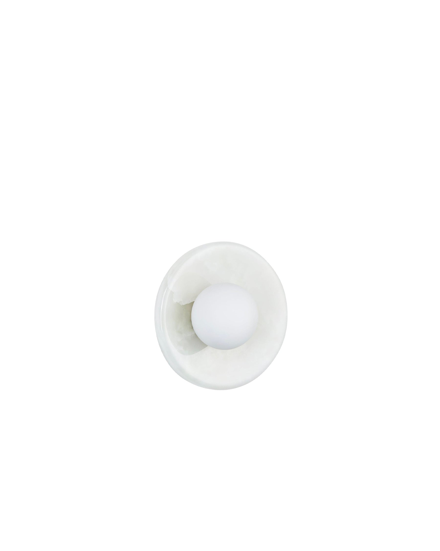 Applique murale Orbe en pierre de Jade - Blanc