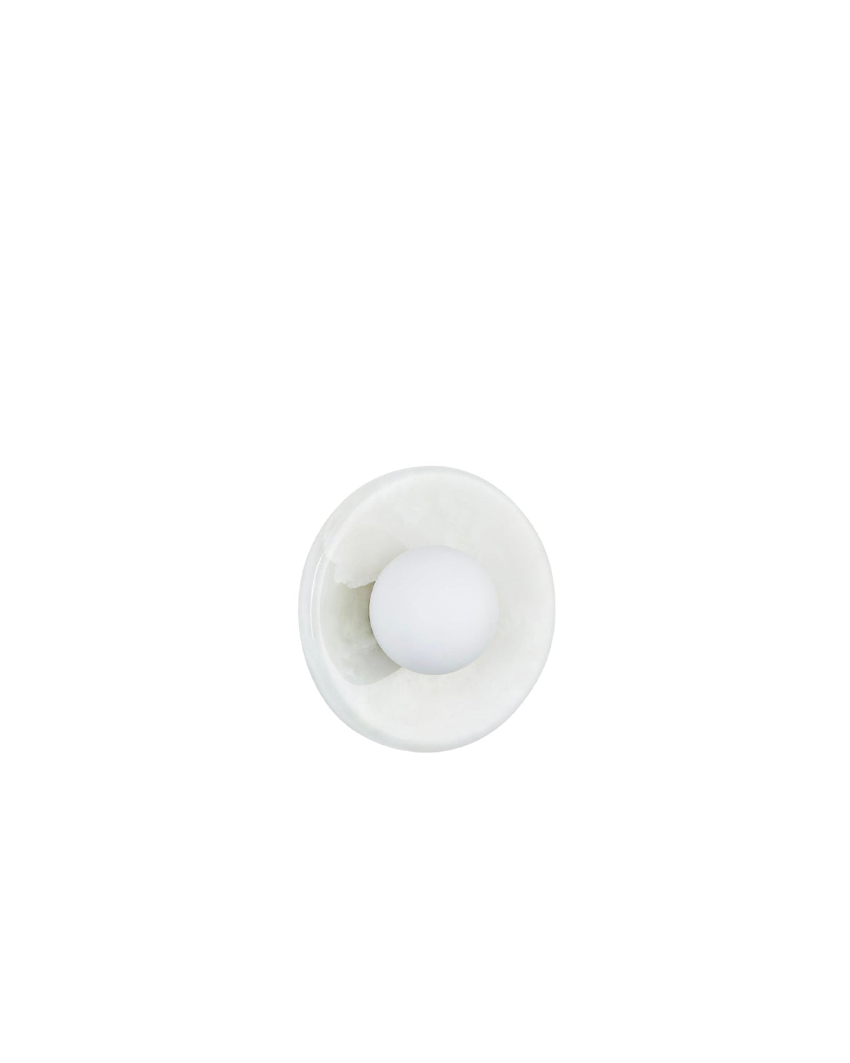 Applique murale Orbe en pierre de Jade - Blanc