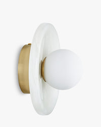Applique murale Orbe en pierre de Jade - Blanc
