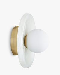 Applique murale Orbe en pierre de Jade - Blanc