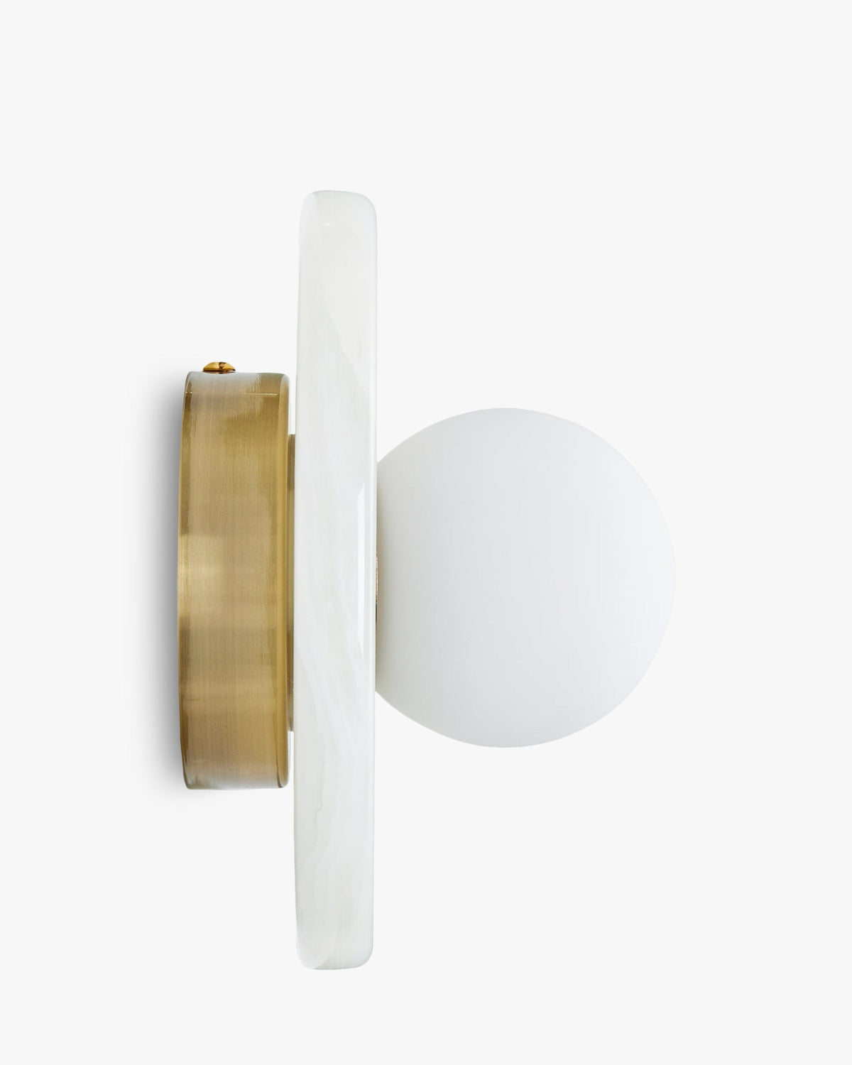 Applique murale Orbe en pierre de Jade - Blanc