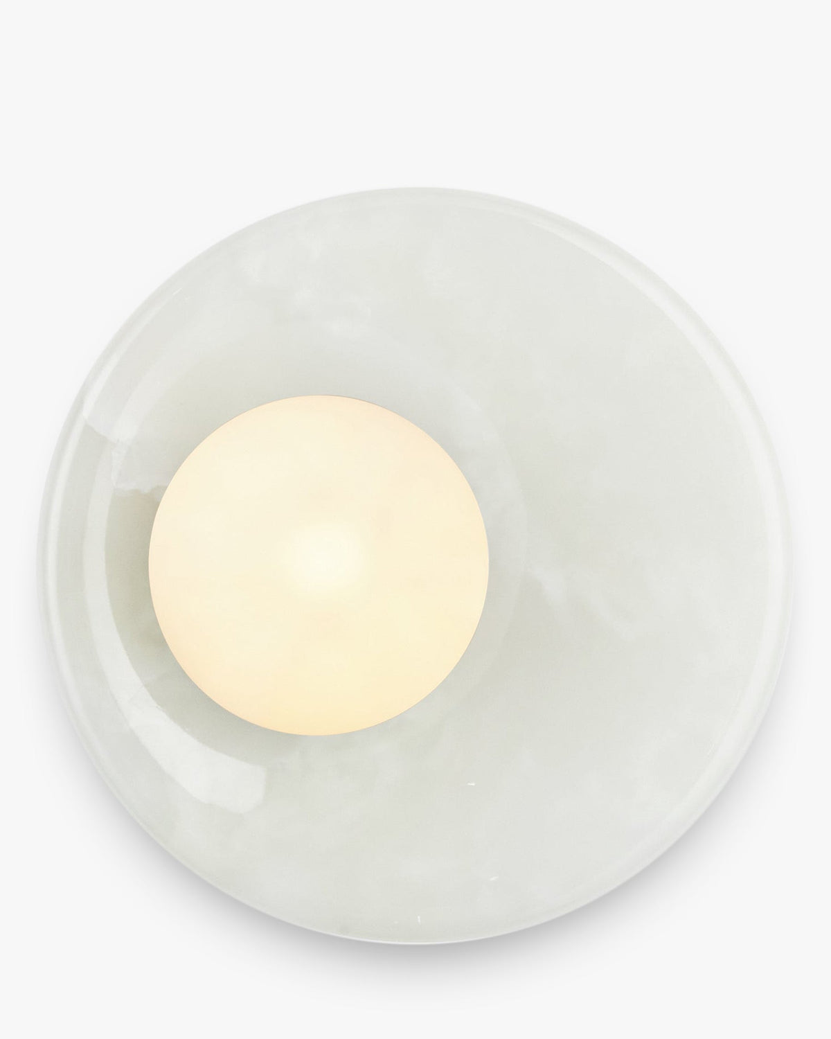 Applique murale Orbe en pierre de Jade - Blanc