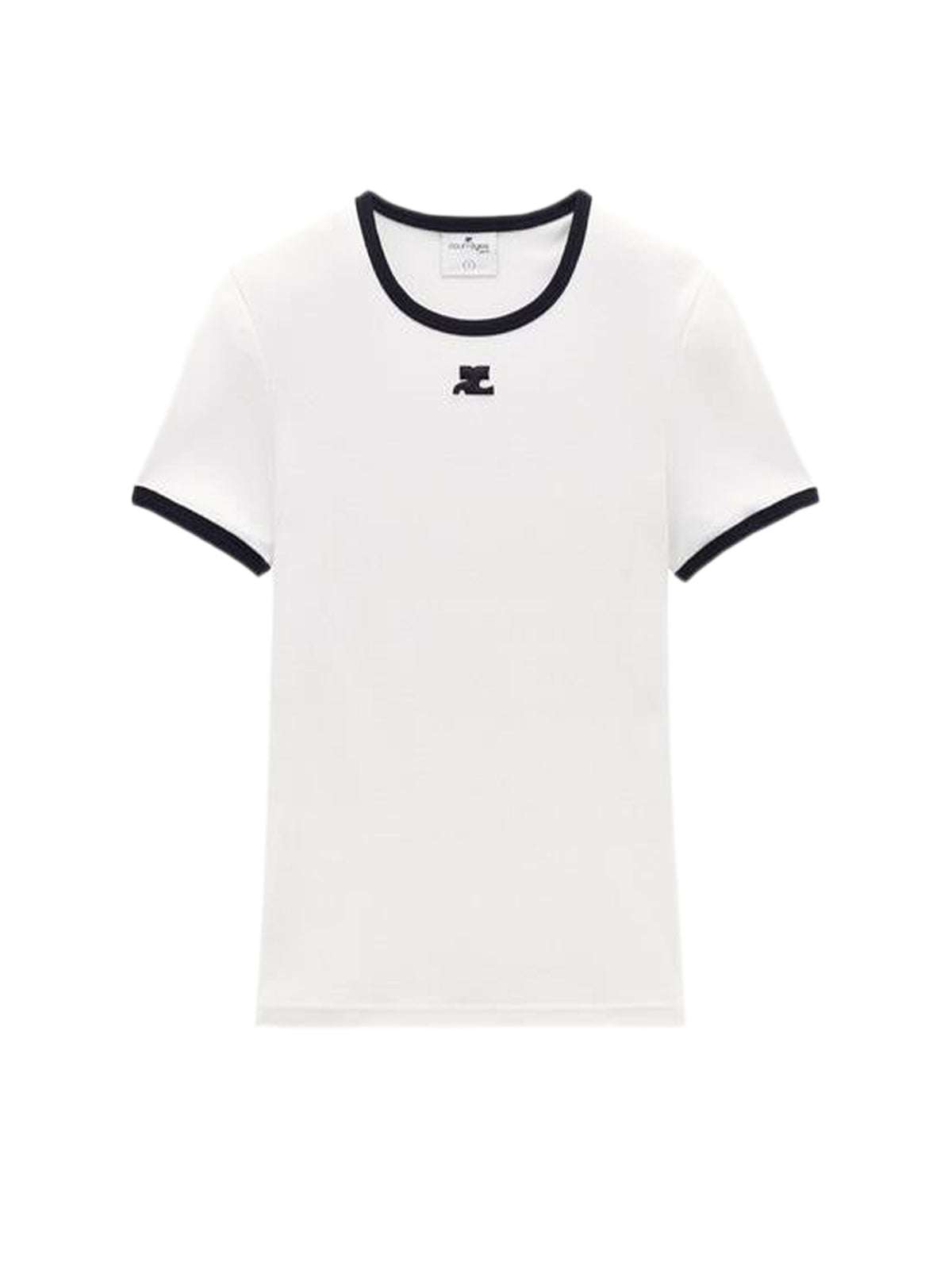 T-shirt contrasté Signature - Black & Dirty White
