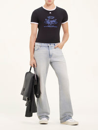 T-shirt contrasté Signature - Black & Dirty White