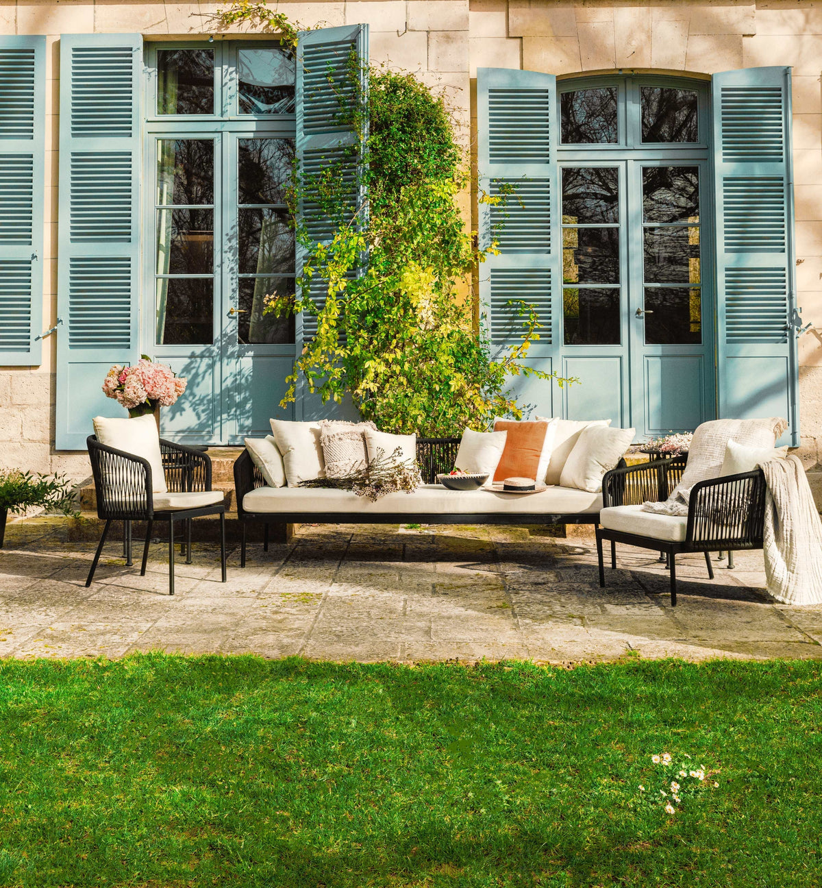 Fauteuil outdoor Santa Monica - Blanc Écru