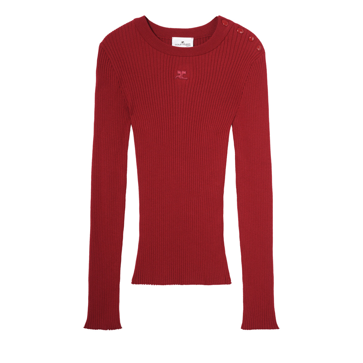 SHOULDER SNAPS RIB KNIT