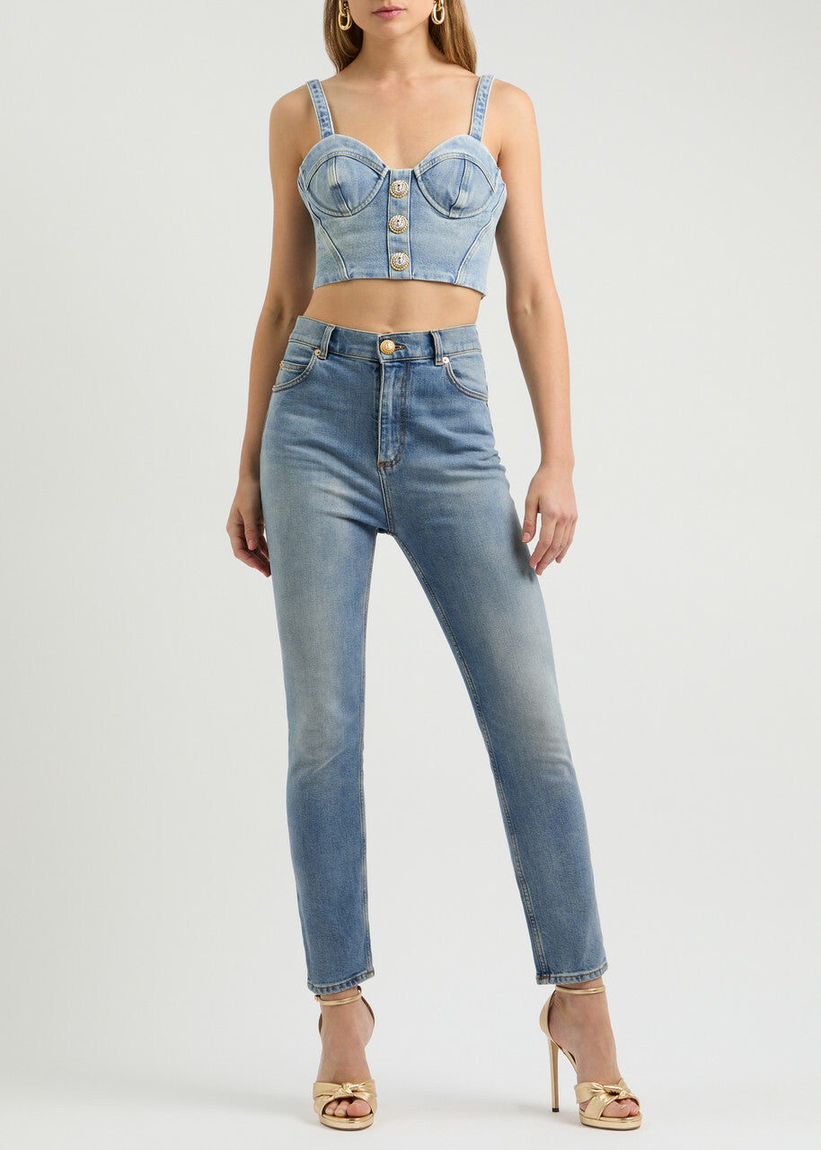 5-pocket denim trousers - Jean Blue