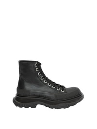 Bottines à lacets en cuir - Black Silver