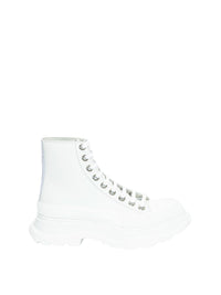 Bottines à lacets en cuir - White Silver