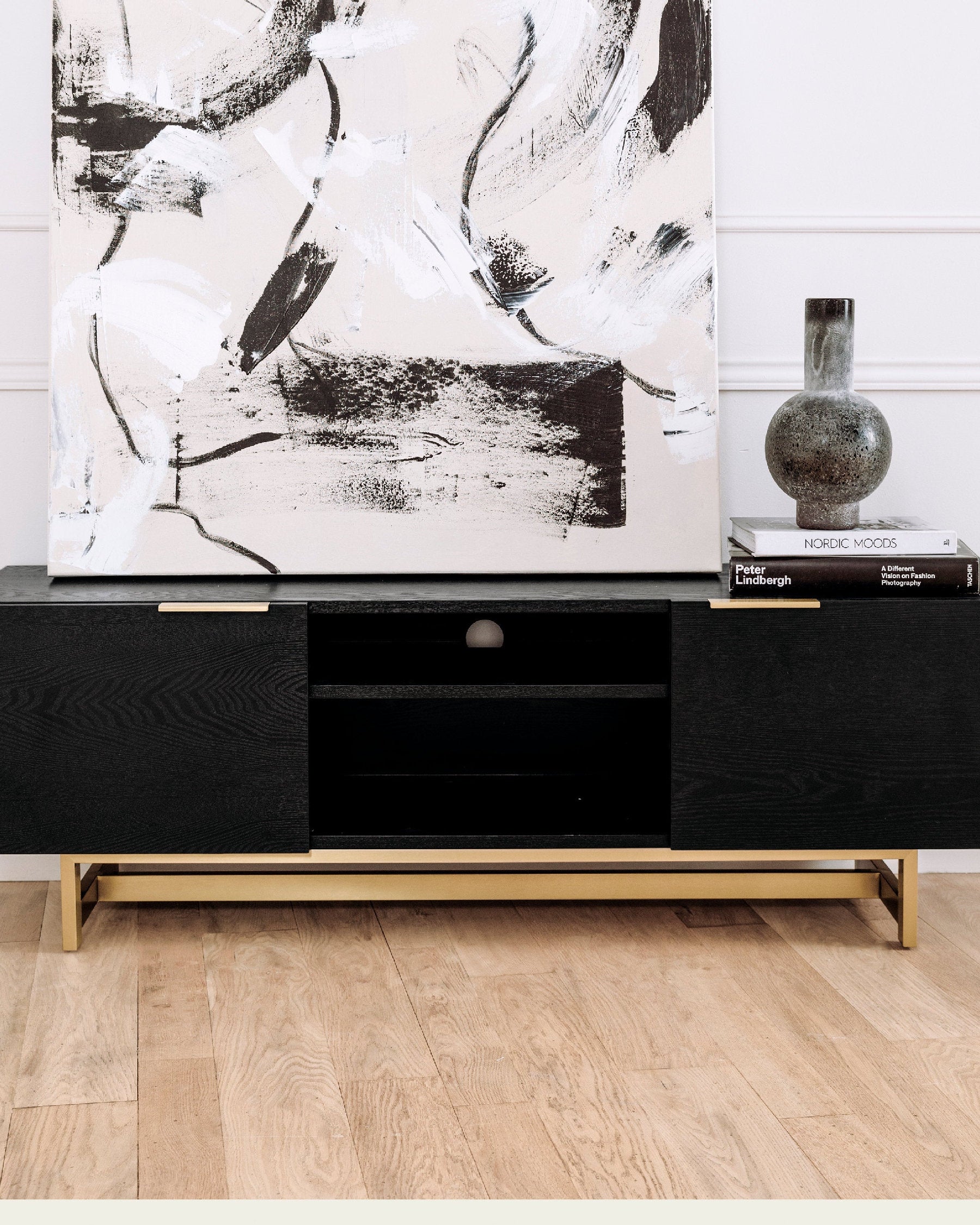 Meuble TV Stark en bois - Noir