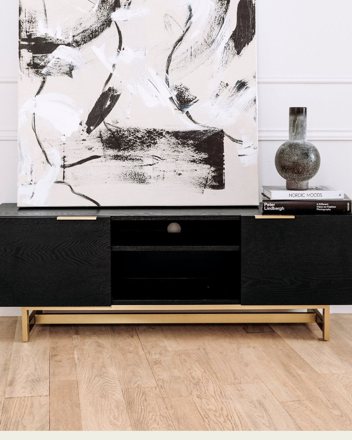 Meuble TV Stark en bois - Noir