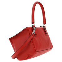 Sac Pandora petit modèle en cuir grainé - Vermillon