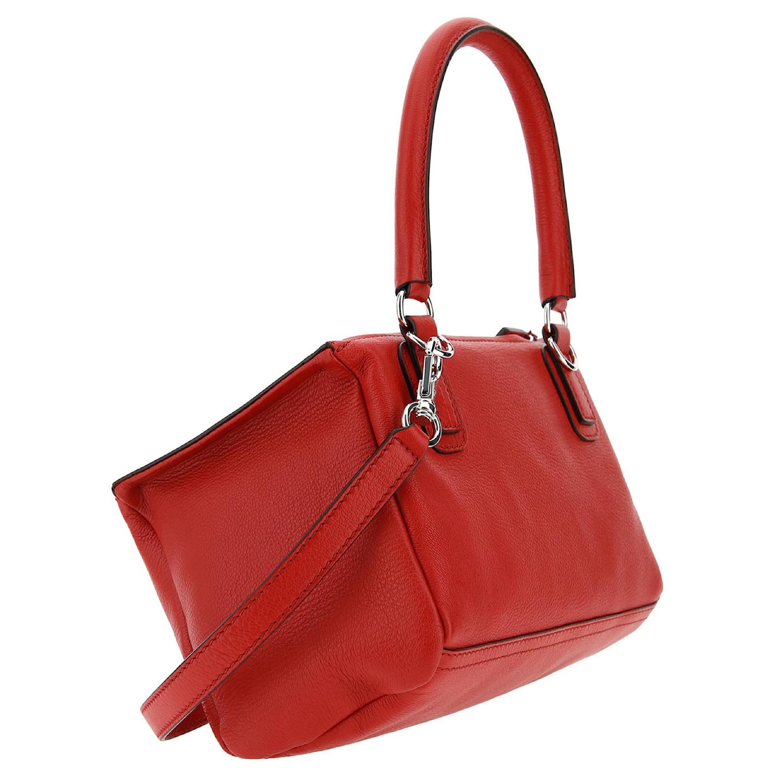 Sac Pandora petit modèle en cuir grainé - Vermillon