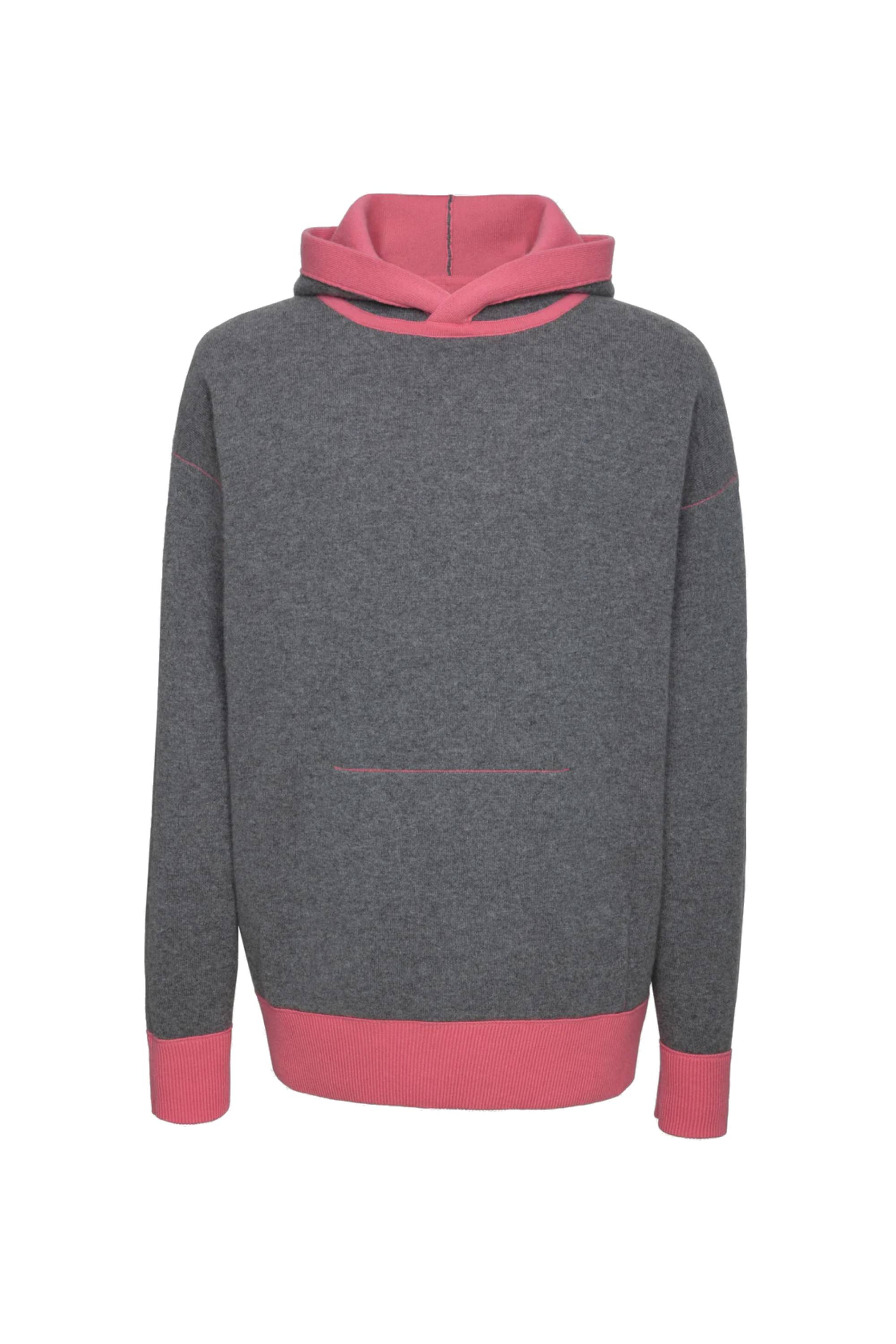 Sweat à capuche unisexe Claude en cachemire réversible - Bubble & Gris Chine
