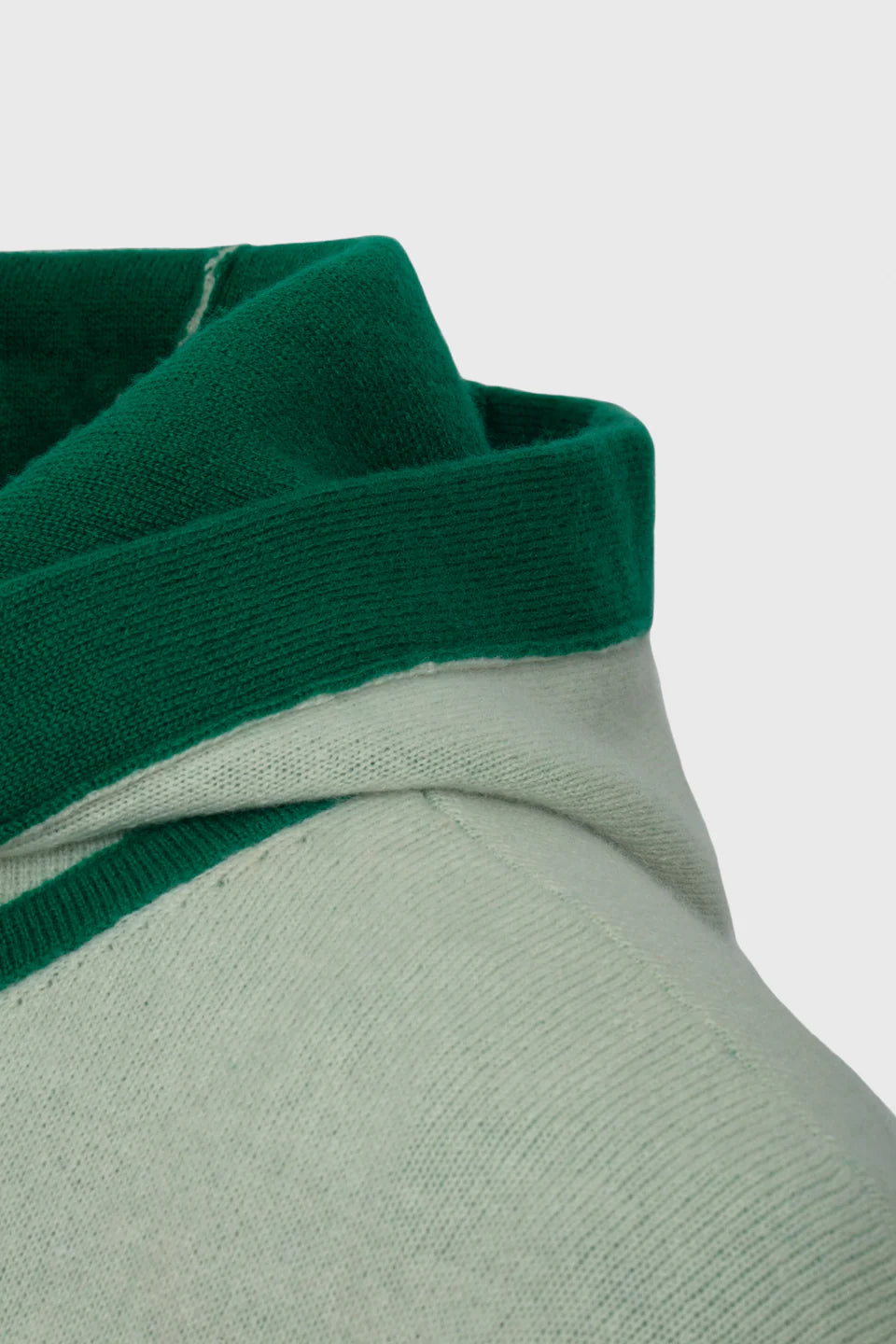Sweat à capuche unisexe Claude en cachemire réversible - Vert Golf & Lait