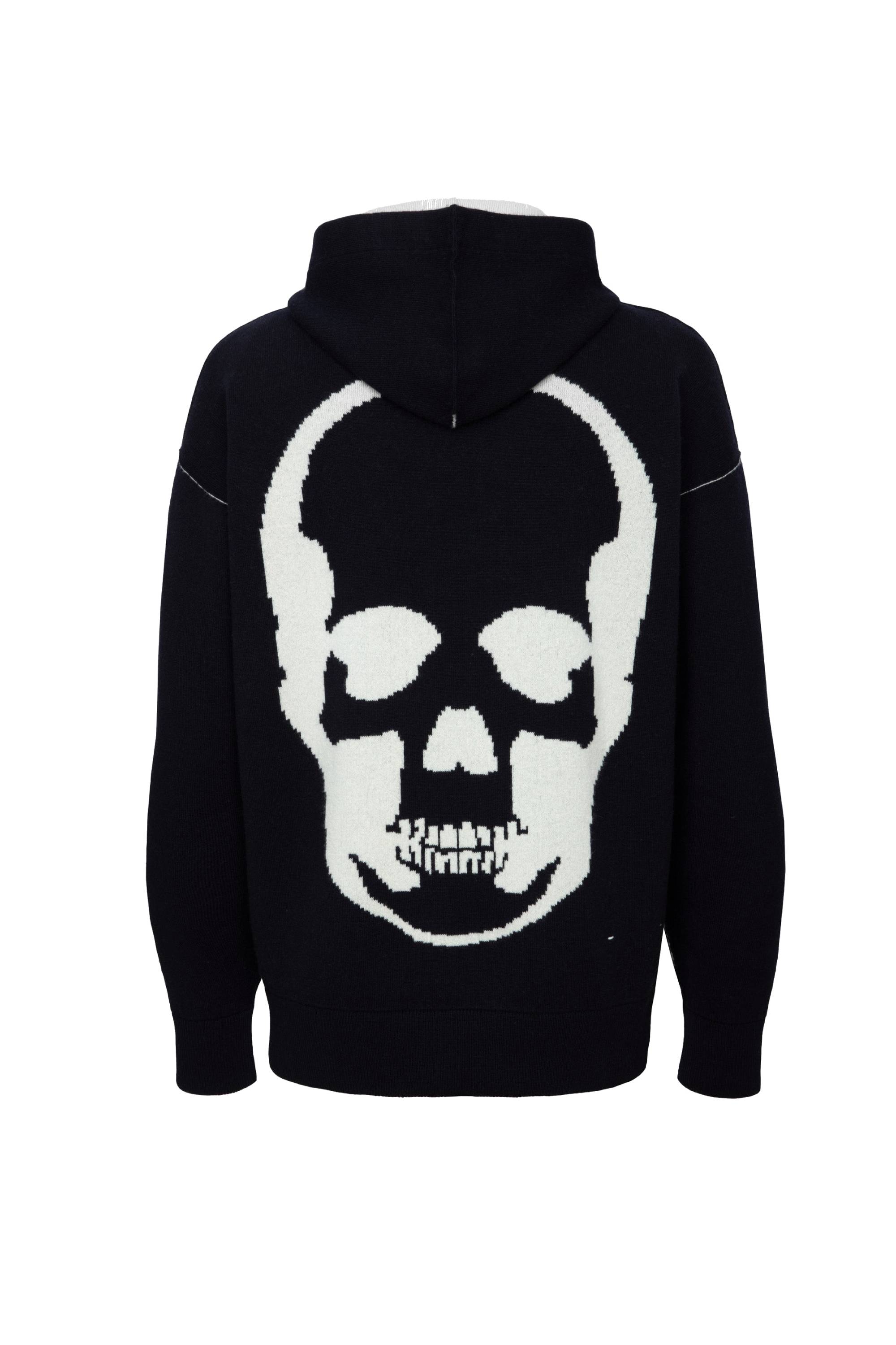 Sweat à capuche unisexe Driss en cachemire réversible - Encre & Lait