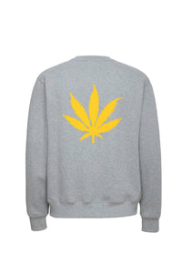 Sweatshirt unisexe Sam Cana en coton - Gris Chine & Jaune