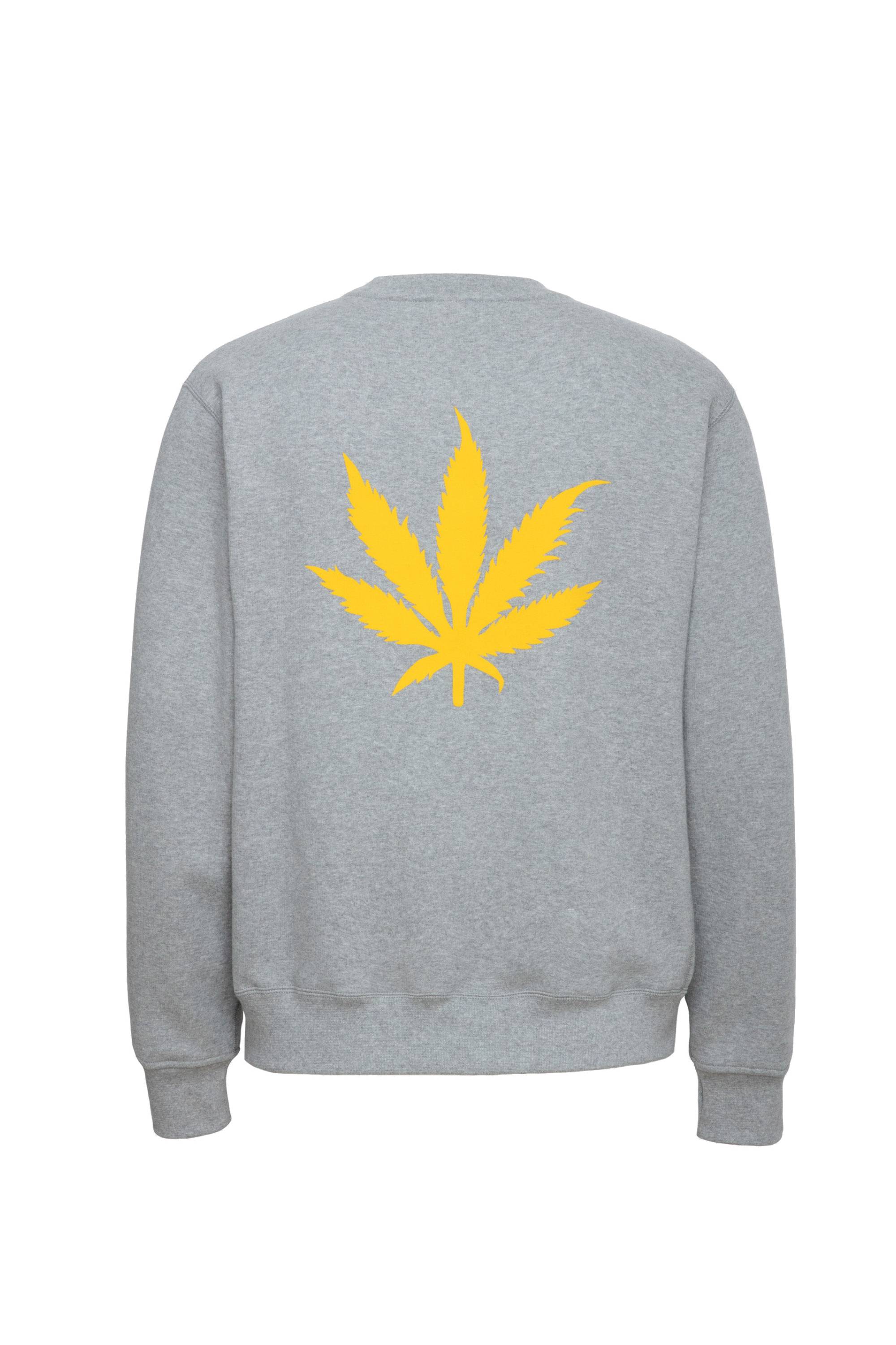 Sweatshirt unisexe Sam Cana en coton - Gris Chine & Jaune