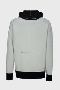 Sweat à capuche unisexe Driss en cachemire réversible - Encre & Lait