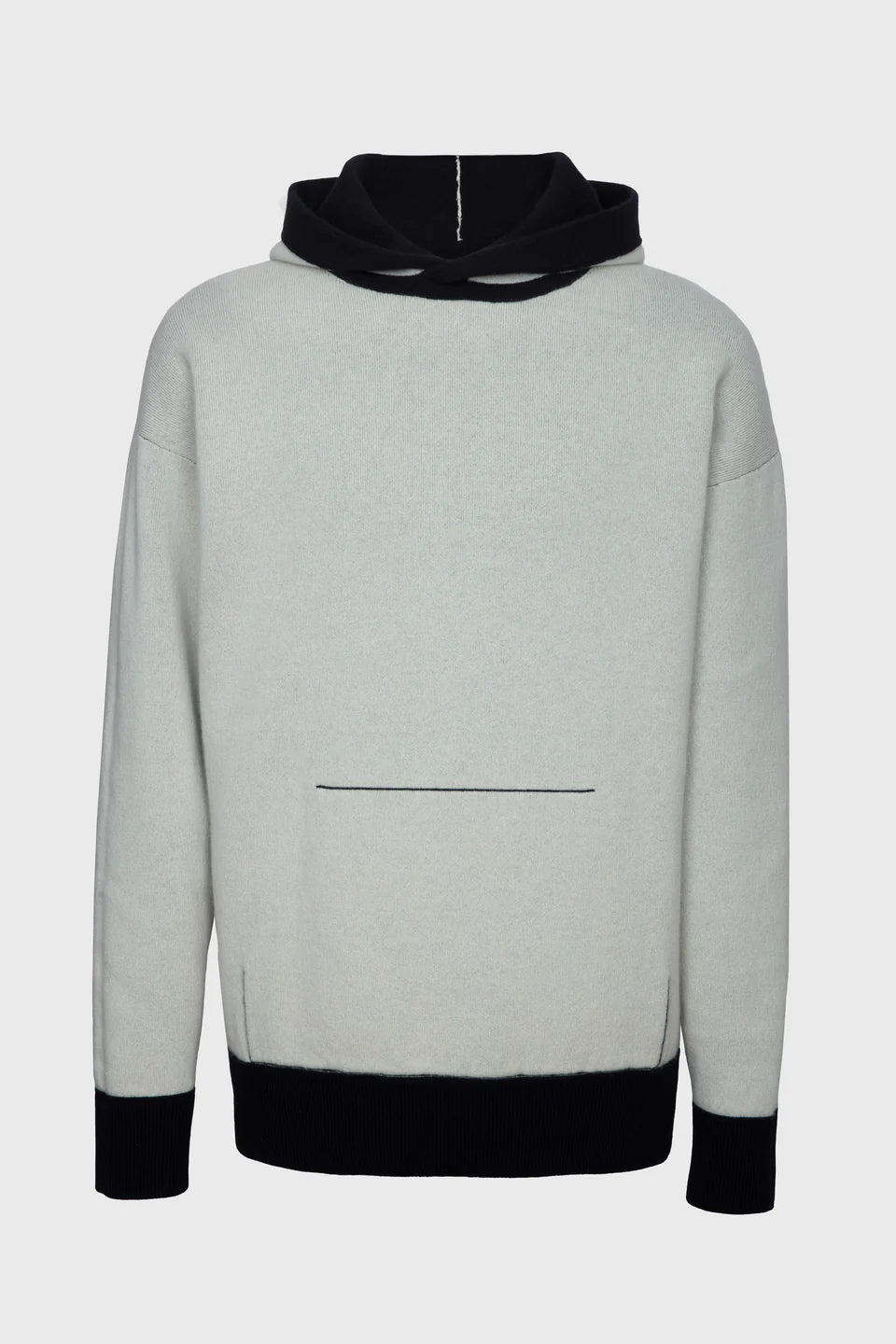 Sweat à capuche unisexe Driss en cachemire réversible - Encre & Lait