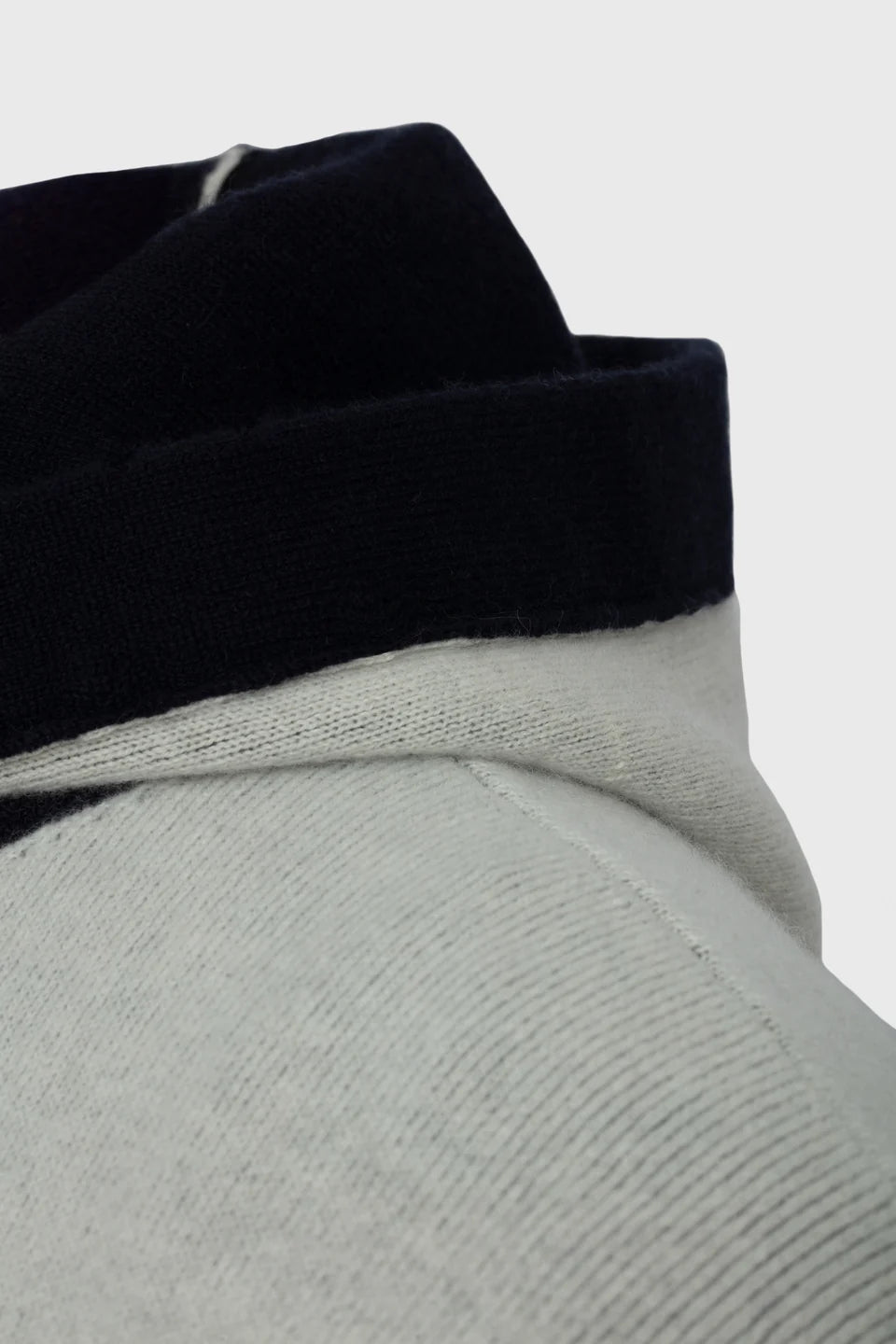 Sweat à capuche unisexe Driss en cachemire réversible - Encre & Lait