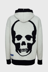 Sweat à capuche unisexe Driss en cachemire réversible - Encre & Lait