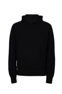 Sweat à capuche unisexe Sascha en cachemire - Noir