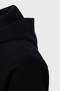 Sweat à capuche unisexe Sascha en cachemire - Noir