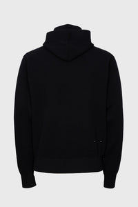 Sweat à capuche unisexe Sascha en cachemire - Noir
