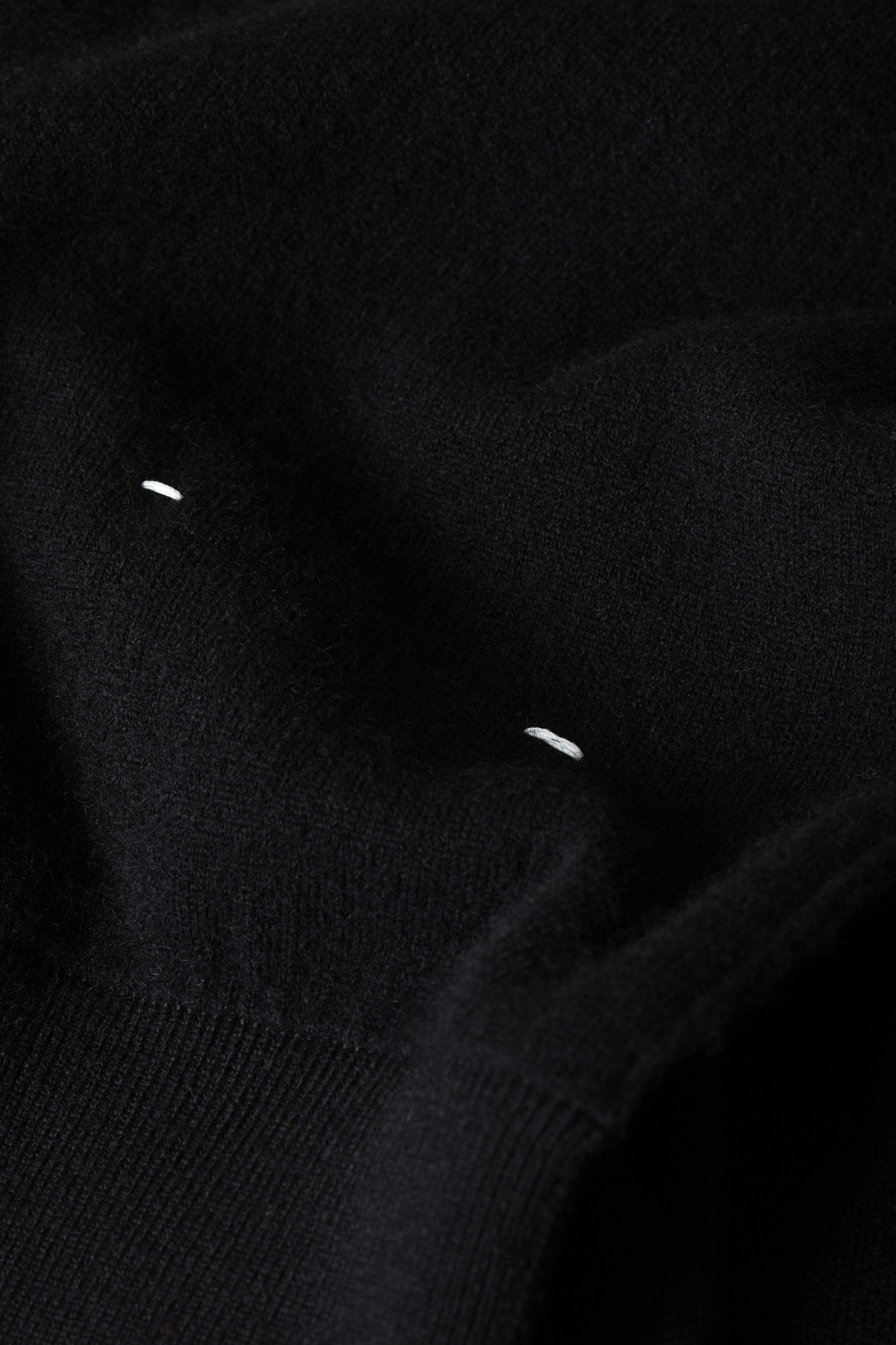 Sweat à capuche unisexe Sascha en cachemire - Noir