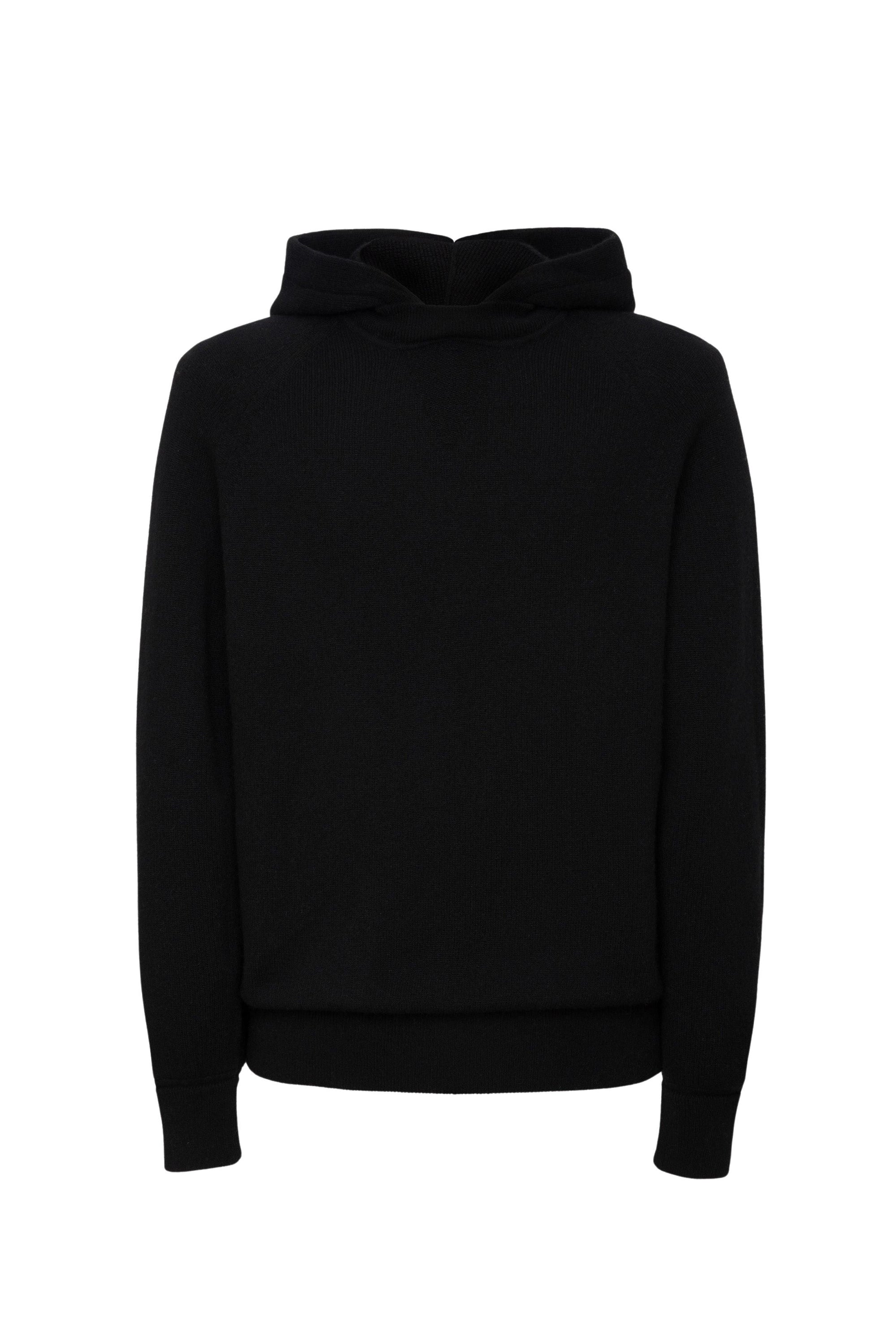 Sweat à capuche unisexe George en cachemire - Noir