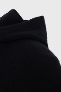 Sweat à capuche unisexe George en cachemire - Noir