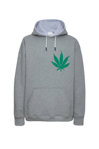 Sweat à capuche unisexe Jackie Cana en coton - Gris & Vert Golf