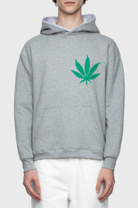 Sweat à capuche unisexe Jackie Cana en coton - Gris & Vert Golf