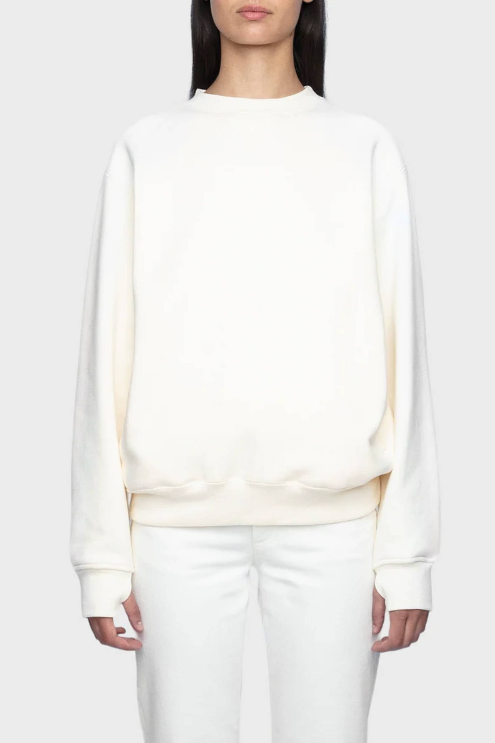 Sweatshirt unisexe Sam en coton - Lait