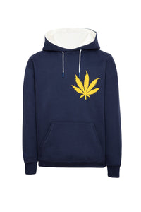 Jackie Cana unisex cotton hoodie - Ink & Yellow