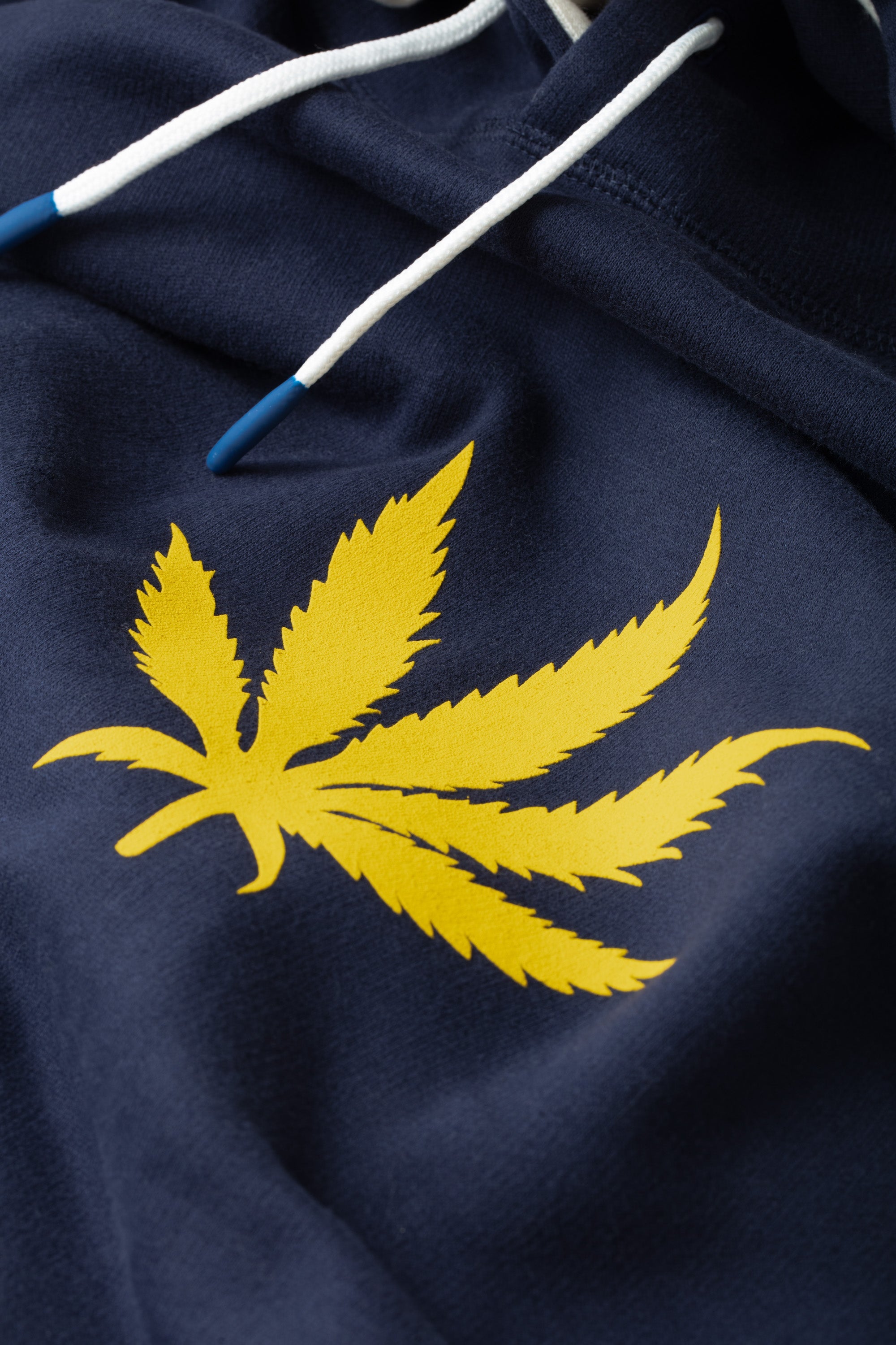 Jackie Cana unisex cotton hoodie - Ink & Yellow