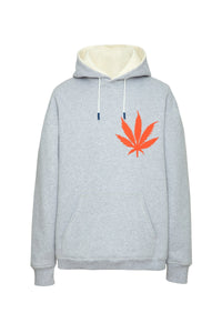 Sweat à capuche unisexe Jackie Cana en coton - Gris Clair & Lait