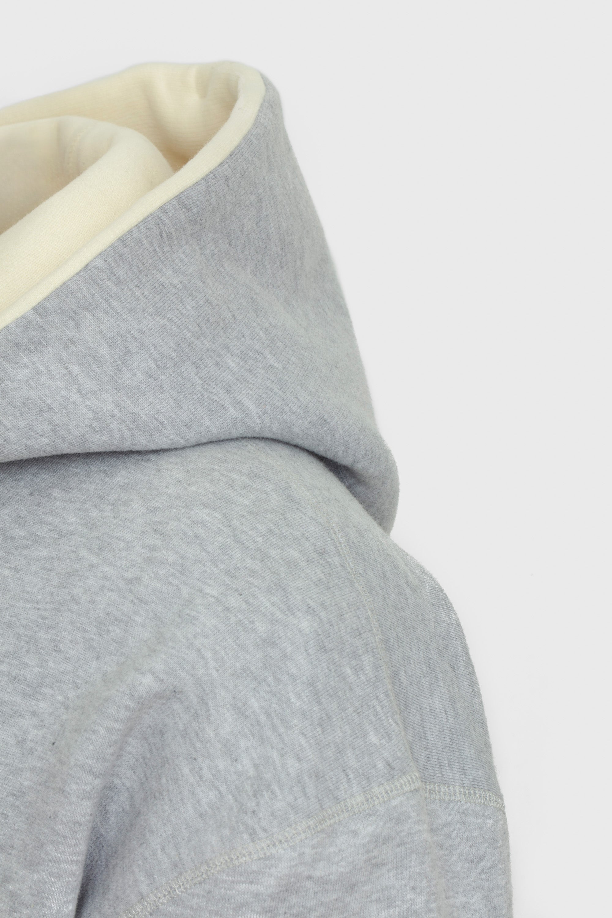 Sweat à capuche unisexe Jackie Cana en coton - Gris Clair & Lait